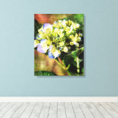 Artistieke Hydrangea fotografie Canvas Afdruk (Insitu (Houten vloer))