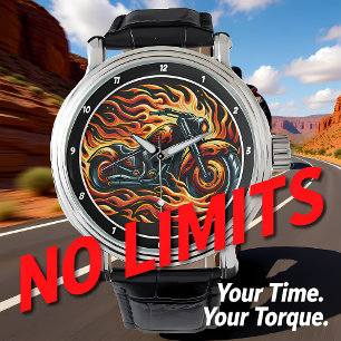 Artistieke illustratie van een motorfiets. horloge