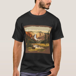 Artistieke illustraties van Amerika's nationale pa T-shirt