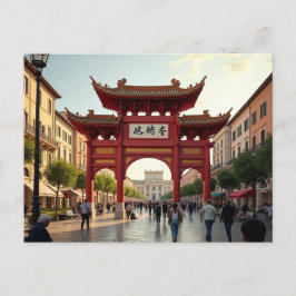 Artistieke impressie van Piazza Vittorio Briefkaart