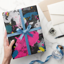 Artistieke inktspat multi-kleur abstract patroon