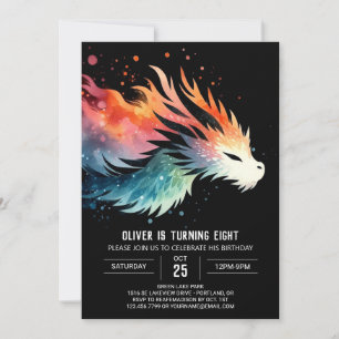 Artistieke Intense Dragon Verjaardag Kaart
