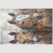 Artistieke Jeweled schilderen Paarden Decoupage