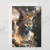 Artistieke kat Halloween vakantiekaart Feestdagenkaart (Voorkant)