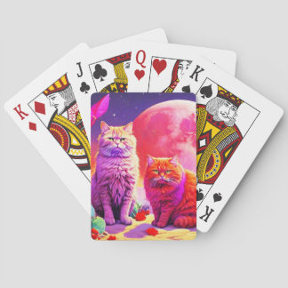 Artistieke kat pokerkaarten