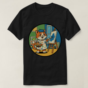 Artistieke Katten Schilder - Creatieve Feliene Kun T-shirt
