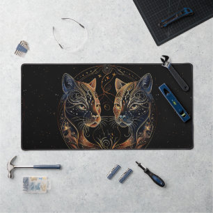 Artistieke Kattenkring Tweelingkatten Bureaumat