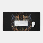 Artistieke Kattenkring Tweelingkatten Bureaumat (Keyboard & Muis)