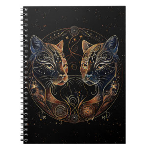 Artistieke Kattenkring Tweelingkatten Notitieboek
