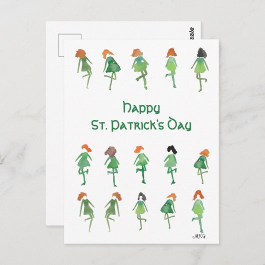 Artistieke Keltische St. Patrick's Day Boho Irish  Briefkaart (Voorkant / Achterkant)