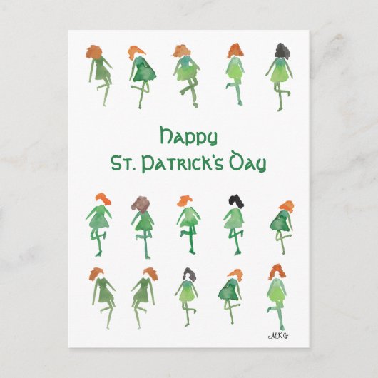 Artistieke Keltische St. Patrick's Day Boho Irish  Briefkaart (Voorkant)