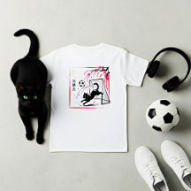 Artistieke Kersenbloesem Kat Voetbal Voor Japans A