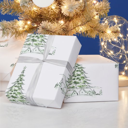 Artistieke kerstbomen modern cadeaupapier (Feestdagen)