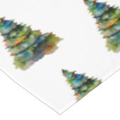 Artistieke kerstbomen Waterverf Patroonfeestdag Tafelkleed (Gekanteld)