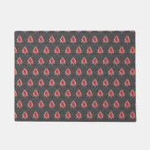 Artistieke kerstboom Pattern Red Grey Holiday Deurmat (Voorkant)
