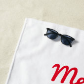 Artistieke kerstboom + "Vrolijk kerstfeest!" Strandlaken (In situ)