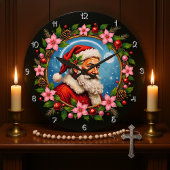 Artistieke Kerstman Kerstkrans Grote Klok