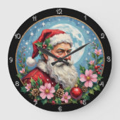 Artistieke Kerstman Volle Maan Grote Klok (Voorkant)