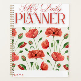 Artistieke Klaproosveld Dagelijkse Planner