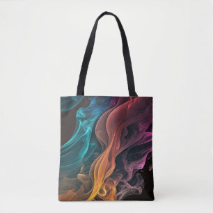 Artistieke kleur Rook Patroon Tote Bag