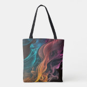Artistieke kleur Rook Patroon Tote Bag (Achterkant)