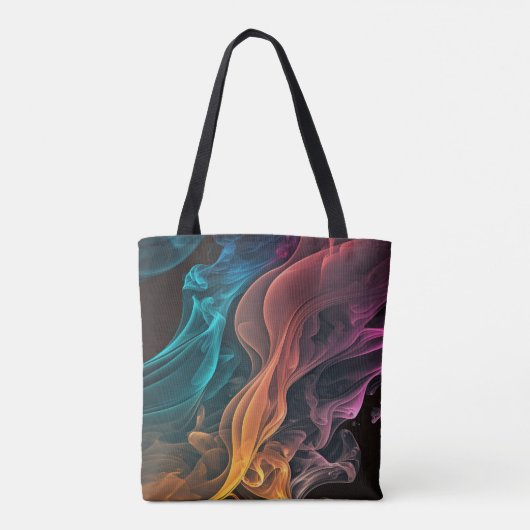 Artistieke kleur Rook Patroon Tote Bag (Achterkant)