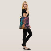 Artistieke kleur Rook Patroon Tote Bag (Op model)