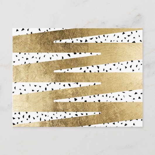 Artistieke kleuren goud & zwarte zigzag & Abstract Briefkaart (Voorkant)