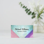 Artistieke kleurenblokken visitekaartje (Staand voorkant)