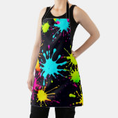 Artistieke kleurenburst met druipende verf schort (Insitu)