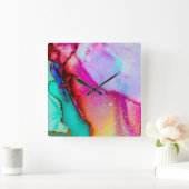 Artistieke kleurige wandklok (Huis)