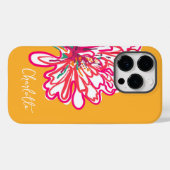 Artistieke Kleurrijke Bloem Gepersonaliseerd Naam Case-Mate iPhone Case (Achterkant (horizontaal))