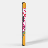 Artistieke Kleurrijke Bloem Gepersonaliseerd Naam Case-Mate iPhone Case (Achterkant / Rechts)