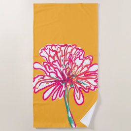 Artistieke kleurrijke bloem strandlaken