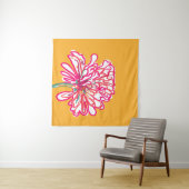 Artistieke kleurrijke bloem wandkleed (In Situ (horizontaal))