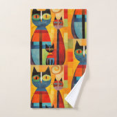 Artistieke Kleurrijke Katten Modern Bad Handdoek (Handdoek)