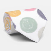 artistieke kleurrijke pastelpaal stropdas (Opgerold)