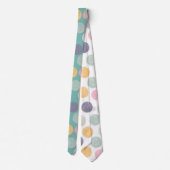 artistieke kleurrijke pastelpaal stropdas (Achterkant)
