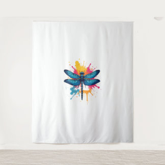 Artistieke kleurrijke Pop Art Painted Dragonfly Wandkleed