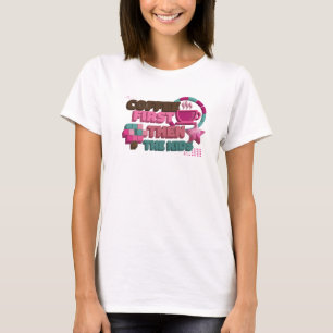 Artistieke KOFFIE EERST DAN DE KINDEREN Kunstwerk T-shirt