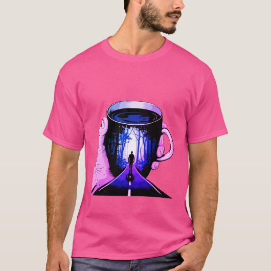 Artistieke koffiekop t-shirt (Voorkant)