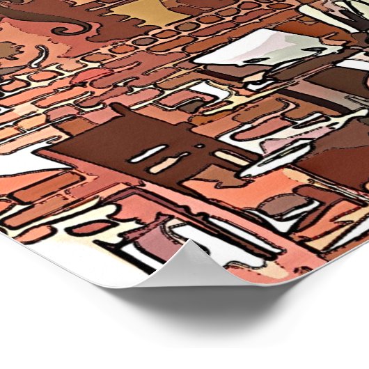 Artistieke koffiewinkel poster (Hoek)