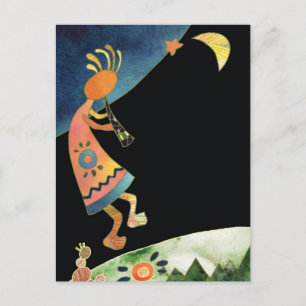 Artistieke Kokopelli Blank Briefkaart