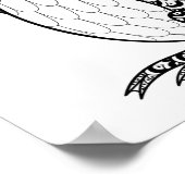 Artistieke koning Penguin Zendoodle 2 Poster (Hoek)