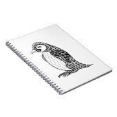 Artistieke koning Penguin Zendoodle Notitieboek (Rechterzijde)