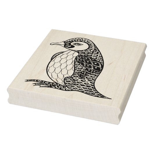 Artistieke koning Penguin Zendoodle Rubberstempel (Stempel)