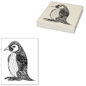 Artistieke koning Penguin Zendoodle Rubberstempel (Gestempeld)