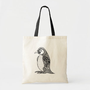 Artistieke koning Penguin Zendoodle Tote Bag