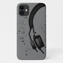 Artistieke koptelefoon Grafische hiphop Muziek en  Case-Mate iPhone Case