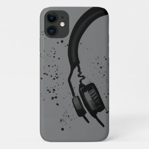 Artistieke koptelefoon Grafische hiphop Muziek en  Case-Mate iPhone Case